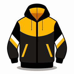 Wall Mural - Streetwear chic mockup stand out with this trendy yellow and black combo hoodie vector illustration