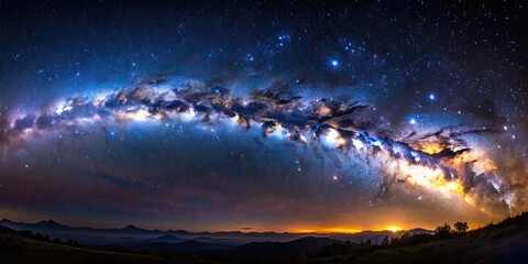 Wall Mural - stunning view of the milky way galaxy with a blanket of stars shining brightly in the night sky , as