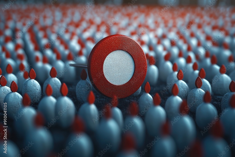 Marketing online with analytics targeting: A detailed 3D render of ...