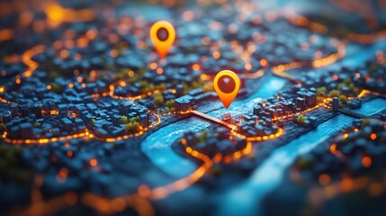 Poster - marketing online with strategy traffic: a 3d render showing strategic approaches to driving web traf