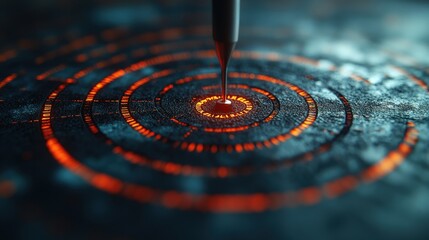 Poster - marketing online with strategy targeting: a detailed 3d render of strategic targeting techniques, in
