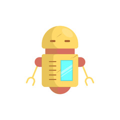 Poster - Robot minimalist vector illustration ,simple transparent graphic element .Isolated on white background