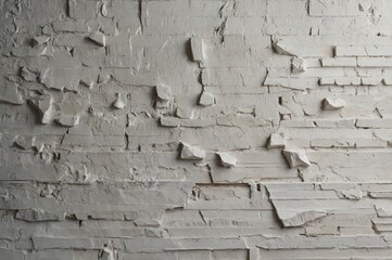 Wall Mural - white plaster brick wall texture
