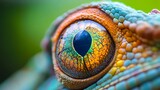 macro photo lizard eye