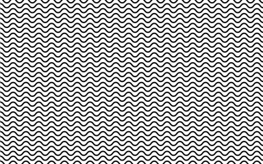 Wall Mural - Seamless pattern with wavy line monochrome