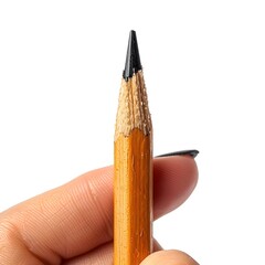 Poster - Pencil Poised to Write on Isolated White Background Concept for Education Creativity or Planning