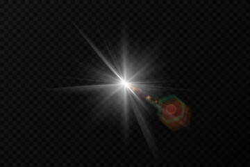 Wall Mural - sun flare light special lens flare light effect. special effect flash. on a transparent background.