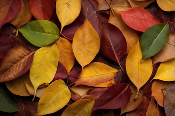 Wall Mural - colorful autumn leaves background
