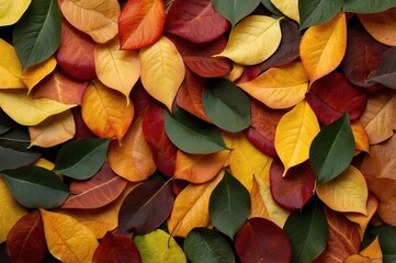 Poster - colorful autumn leaves background
