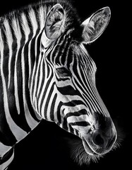 Zebra on black