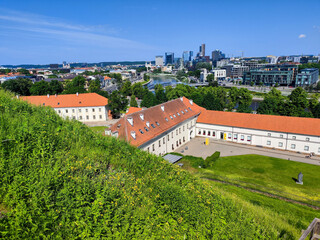 Poster - View at the old center of Vilnius on Lithuania