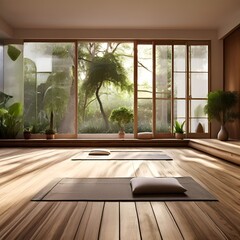 Wall Mural - living room with floor