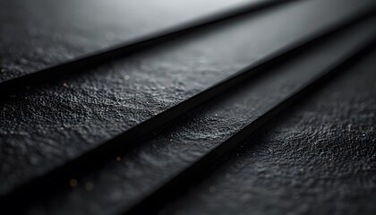 Poster - Abstract Black Background with Texture. Close up of an abstract black background with textured surface and smooth lines