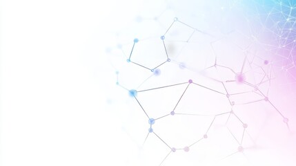Poster - Molecular or atom structure for science or medical background. DNA helix, DNA strand, molecule or atom. Neuron. Abstract structure for science or medical background.