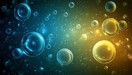 Wall Mural - molecular particles. closeup of a microscopic organism. science, medical, element. 3d render.