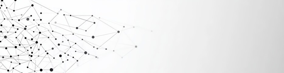 Poster - An abstract background with connecting dots and lines for a banner design or header, with minimalist texture.