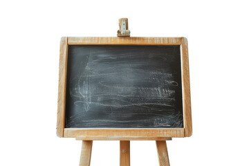 Wall Mural - wooden framed blackboard on easel, isolated on white background. png without background