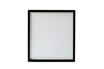 Wall Mural - simple black photo frame with thin border isolated on white. png image
