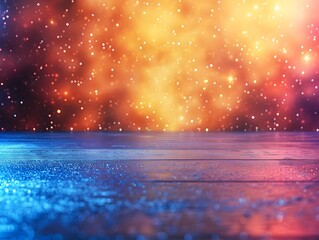 Poster - Mesmerizing Neon Gradient with Sparkling Light Effect for Futuristic Digital Display