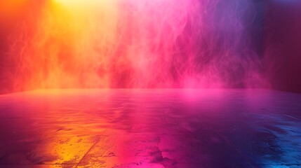 Poster - Glowing Neon Gradient with Mist Effect for Product Concept Display