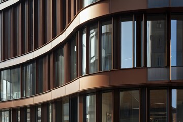 Poster - Architecture of a modern office building, construction background. Facade glass windows of corporate center.