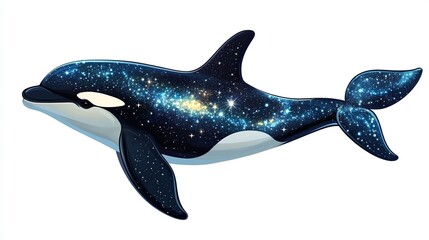 Wall Mural - Orca with Starry Back