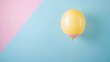 © Thanakrit - Minion Balloon, border, pastel color background Wallpaper, blank in the middle, minimalism, negative space
