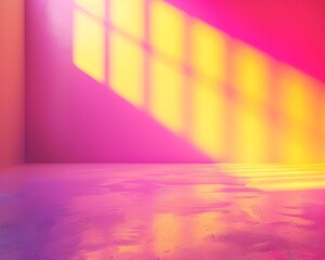 Poster - Vibrant Neon Gradient Patterns with Soft Illuminated Background