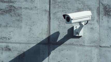 CCTV Camera on White and Grey Wall