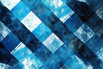 Poster - Lively blue patterned abstract background
