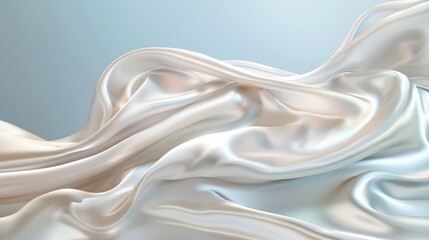 Wall Mural - Abstract White Silk Drape Background