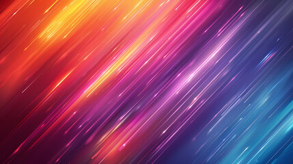 Poster - Abstract background with diagonal streaks of light in vibrant colors, creating a dynamic and energetic atmosphere.