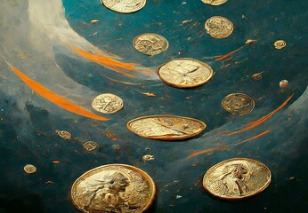 background with coins