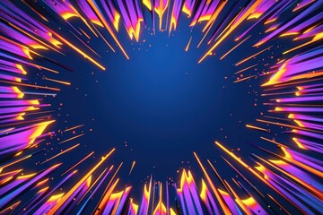 Poster - Bright colors burst outward from the center, creating a striking visual effect against a deep blue backdrop