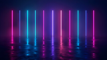 Poster - Neon Lights Abstract Background