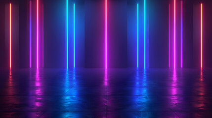 Wall Mural - Neon Lights Abstract Background