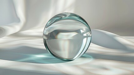 Poster - glass ball bubbles in the center futuristic design