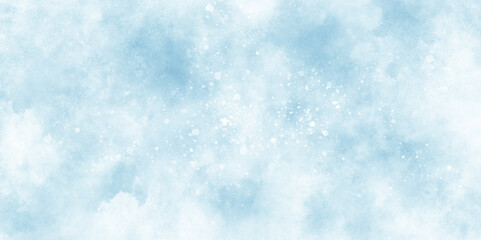 Wall Mural - beautiful blue watercolor background with glitter particles, light blue bokeh background for design,