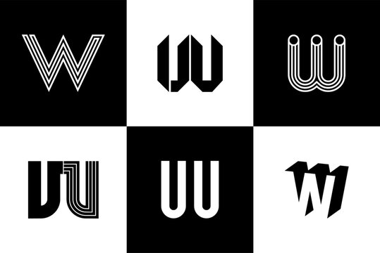 Letter W font design, vector illustration, high quality and standard. Can be used in many types of design work.