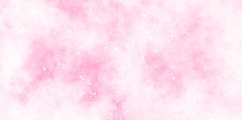 beautiful pink watercolor background with various bokeh surrounding randomly, soft pink texture with smoke and clouds, blurry and empty smooth pink abstract background with bubbles.