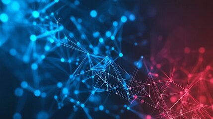 Poster - Cyber tech background with detailed network connections