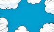 © Asta Desain - Blue comic background with cloud cartoon element