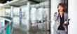 © DG PhotoStock - Diverse businesspeople are standing at the building corridor and talking together.