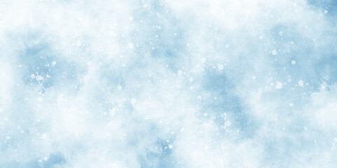 Wall Mural - beautiful blue watercolor background with glitter particles, light blue bokeh background for design,