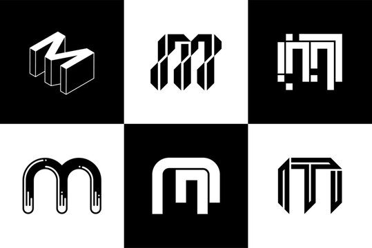 Letter M modern font and typography design vector illustration, high quality and standard. Can be used in many types of design work.
