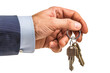 © Asier - Hand holding house keys with keychain, isolated on white background. PNG without background