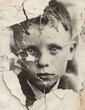 © Flow_control - Vintage shabby photo of boy with torn and wrinkled effects