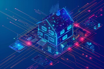 Aufkleber - Smart home automation, AI generated