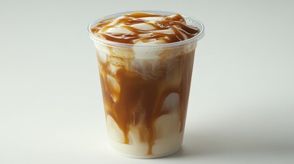 Wall Mural - Isolated caramel macchiato design