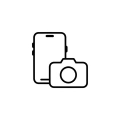 mobile camera, photo vector icon ilustration